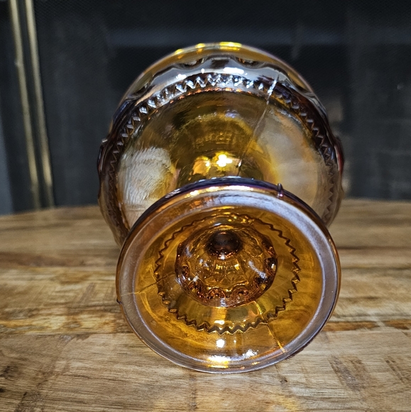 Indiana Carnival Glass Kings Crown Candy Dish Compote - Picture 5 of 7